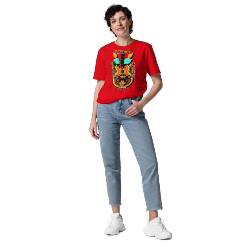 Camiseta de algodón orgánico unisex "Detente, respira, sonríe, ama"