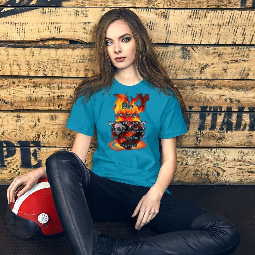 Camiseta unisex 100% algodón "CORAZÓN que nunca se apaga" - Imagen 8