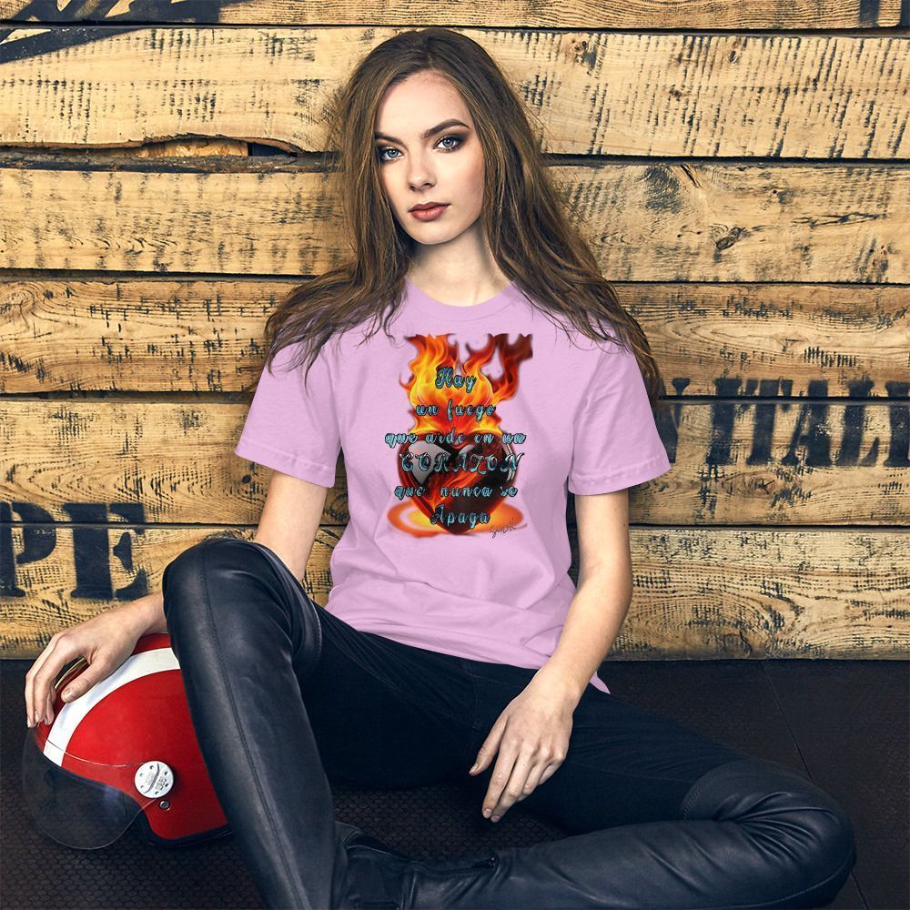 Camiseta unisex 100% algodón "CORAZÓN que nunca se apaga" - Imagen 12