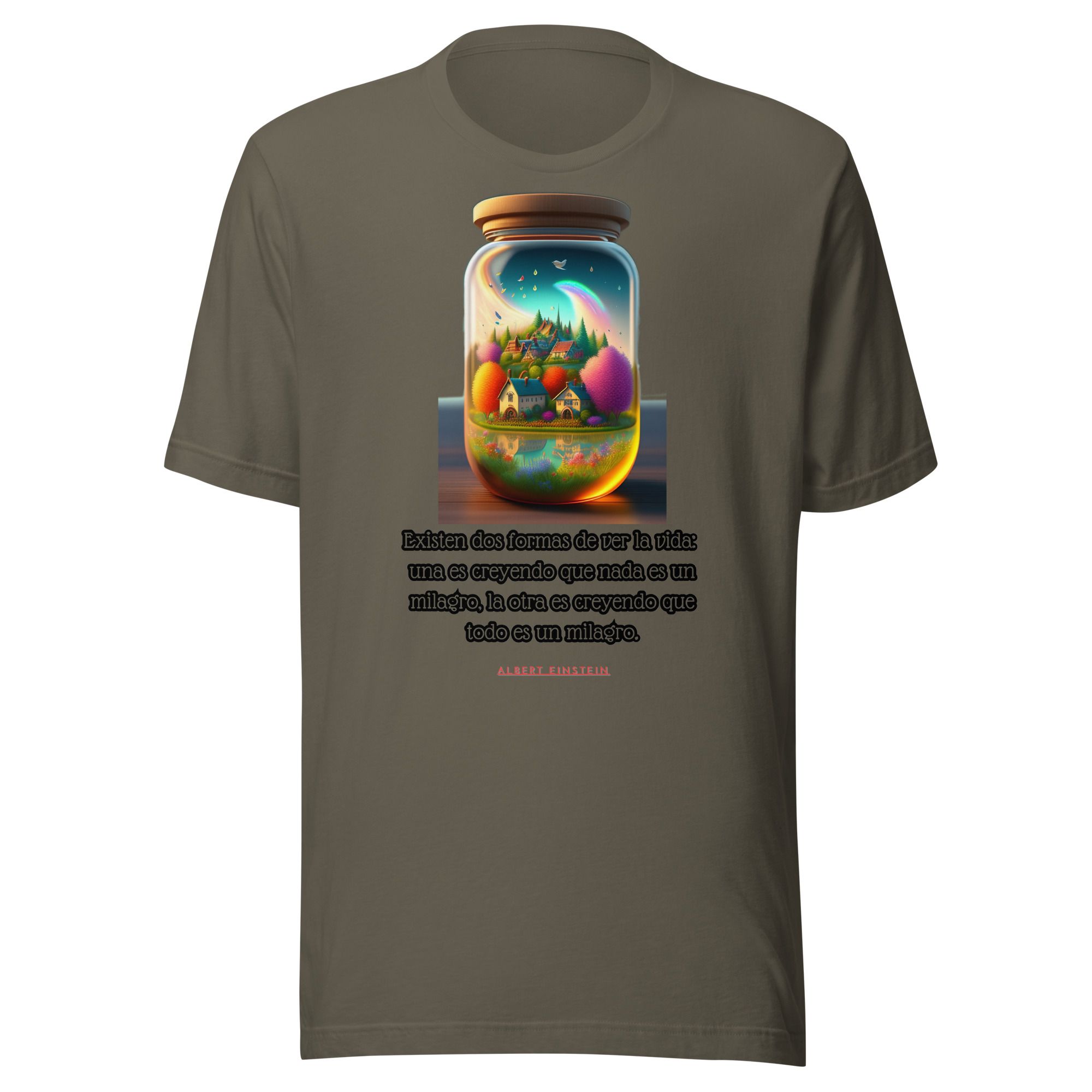 Camiseta unisex 100% algodón "Existen dos formas de ver la vida" - Imagen 3