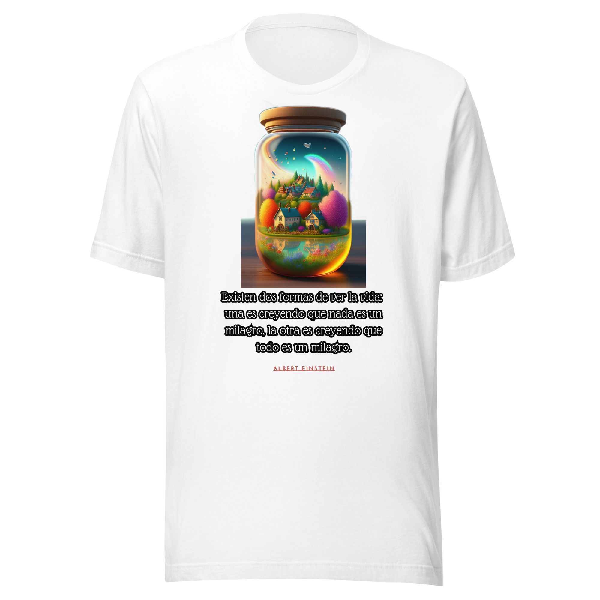 Camiseta unisex 100% algodón "Existen dos formas de ver la vida" - Imagen 19