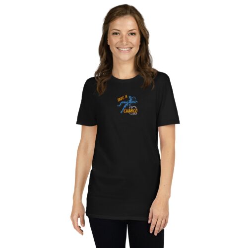 Camiseta bordada unisex 100% algodón "Take a chance"