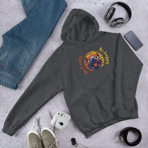 Sudadera con capucha bordada unisex "Don´t worry be happy"