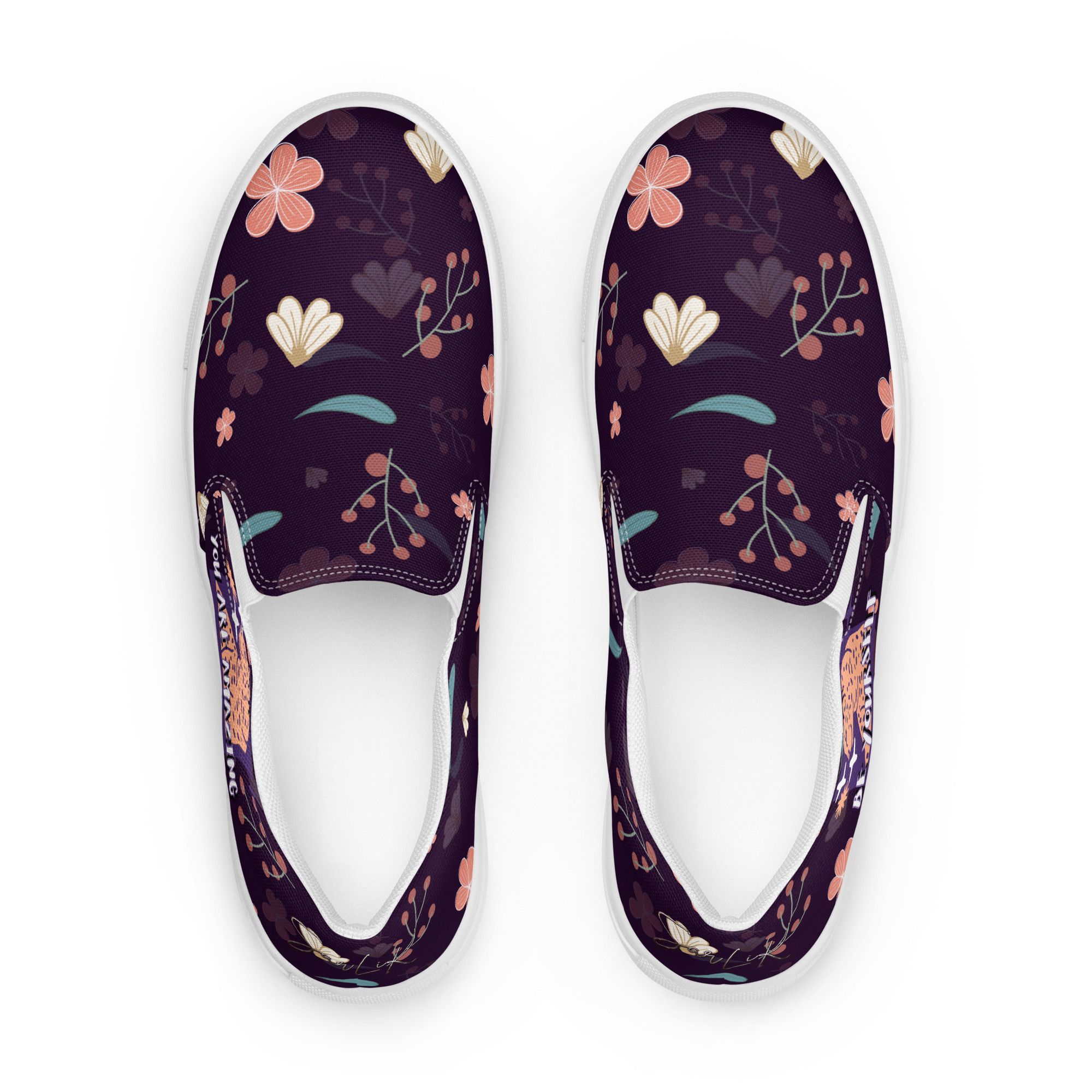 Zapatillas de lona sin cordones para mujer "You are amazing" - Imagen 5
