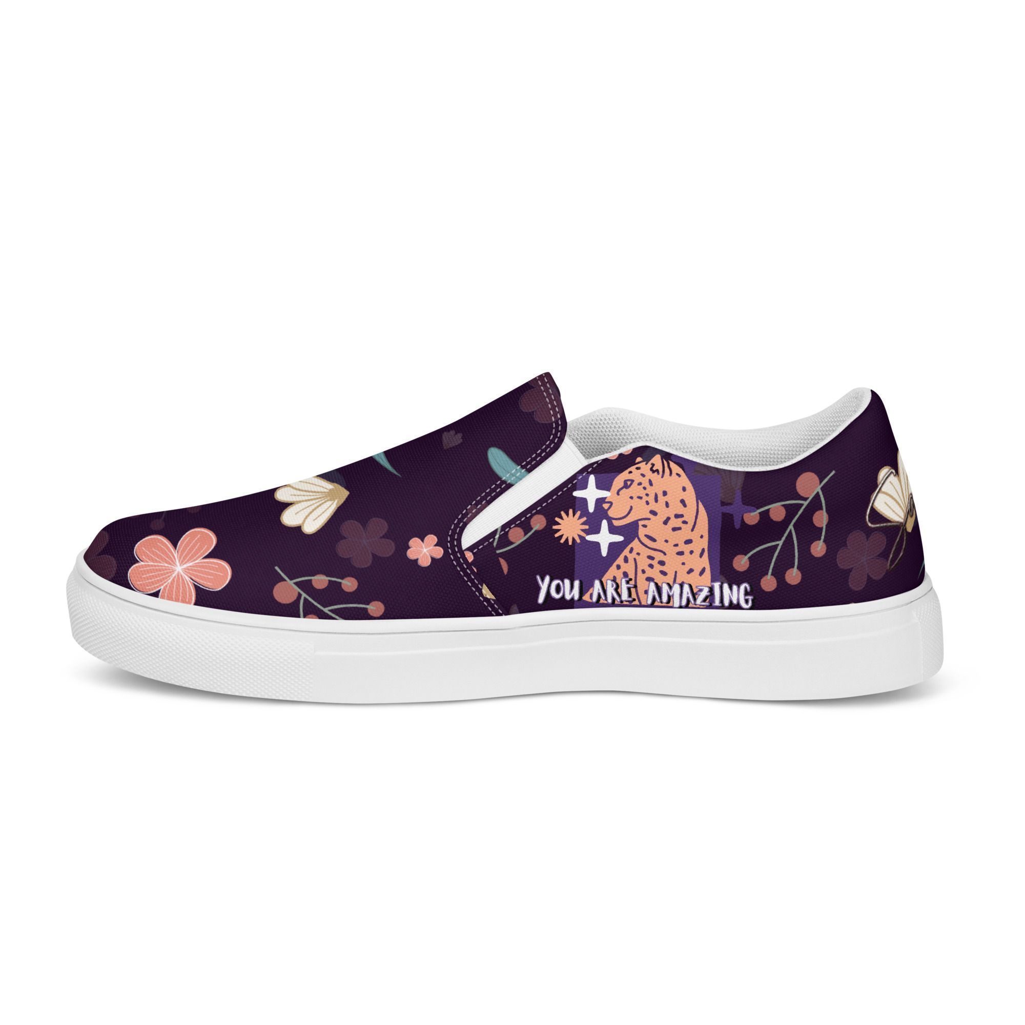 Zapatillas de lona sin cordones para mujer "You are amazing" - Imagen 3