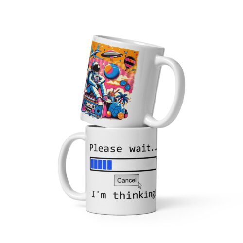 Taza blanca brillante I´m thinking