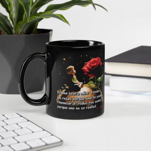 Taza negra El Principito