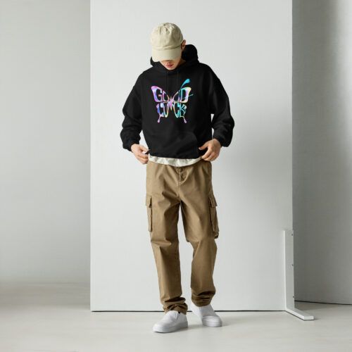 Sudadera mariposa holográfica Good Luck
